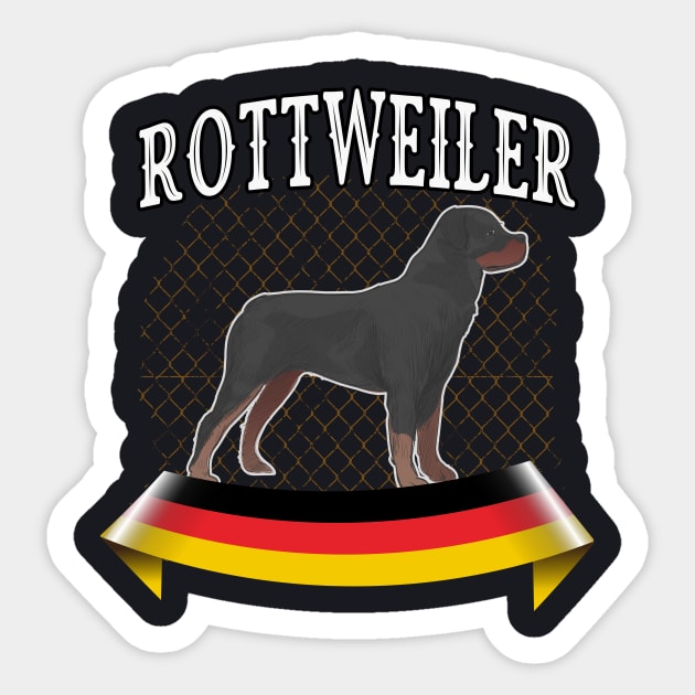 Rottweiler breed dog Sticker by Foxxy Merch